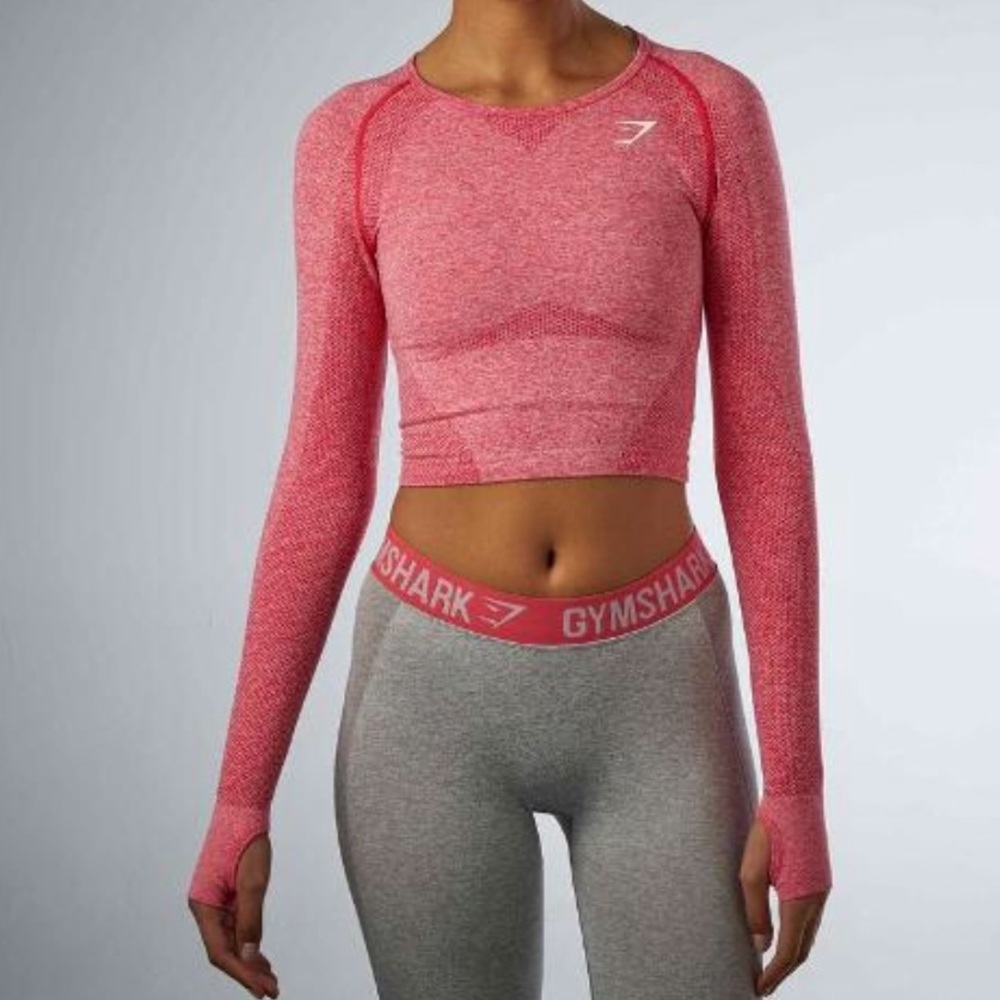 GYMSHARK Seamless Long Sleeve Crop Top